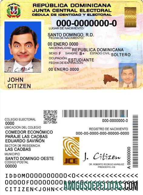 Exemplo de ID da República Dominicana